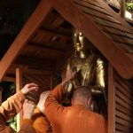Finally in position. A sublime addition to the monks vihara.