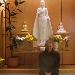 Newly elevated buddha rupas; no more hiding behind the flowers. Another Lindsay creation.