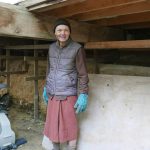 Ajahn Sambodhi and Ryan starting our new gym in the basement of the monks vihara.