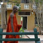 A night at Dhammachethiya Monastery Anuradhapura. One of the monks joins me for tea.