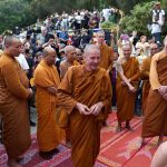 All the sangha added relics in turn.