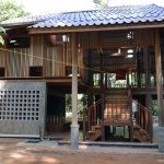 Tan Khantikos home monastery sala. This has been recently renovated with the left section added. A very nice job.