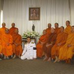 Monks from all around New Zealand gathered to offer blessing on the 100th day anniversary of King Bhumibol.