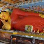 The massive reclining Buddha at Isurumuniya.