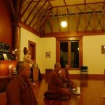 Ryan chanting the anagarika precepts.