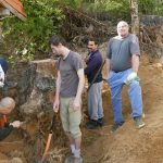 That stump is still there - a bit big for the tiny digger. We got it out in the end :)