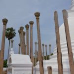 The first stupa to be built 200BC after the arrival of Asokas son Mahinda. Originally fully roofed Thuparamaya enshrines a collar bone of the Buddha.