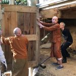 Clearing the vihara basement. What was the Cardinals Palace is no more.