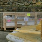 The Buddha rupa has arrived. It will wait quite some months before being installed in the pavilion.