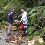 The new log splitter - splitting logs.