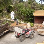 Preparing the soil for planting the new wishing tree on new years eve.