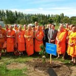 A tree planting ceremony.