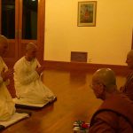Ethan and Bryce take the anagarika precepts.