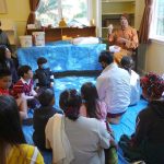 Making buddha images was the most popular activity of the day.
