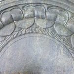 The lotus at the center of the moonstone. The detail of workmanship is impressive.