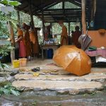 More rain. Bowl washing after the meal.