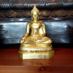 The finished Buddha after Ajahn Kongrits gilding. A lovely piece of work.