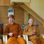 A welcome cup of tea at Hughs on the way back to the monastery.
