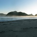 Haratonga early morning. Off shore islands greet the dawn.