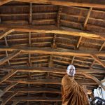 Ajahn Cunda in the monks dormitory at Durham Cathedral.