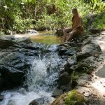 A lovely spot to bathe; to cool and wash the weary feet. We are not far from Tan Khantikos monastery.