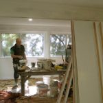 The workshop basement never looked better. Foreground panels are the central removeable wall.