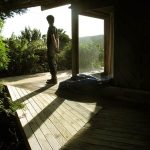 The new hermitage deck. The foreground triangle where a senior ajahn fell the main front where tea will be drunk.