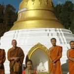 A sunny visit from Ajahn Khemapanyo and the monks from Napier.