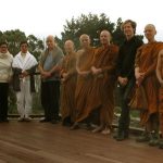 Bodhinyanarama sangha and residents visiting Ajahn Nantawat at the new Wat Dhammapadip residence in Newlands.