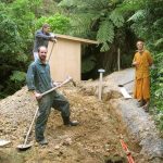 Drainage and electrical have been trenched. We are waiting for the digger to fill in and level the site.