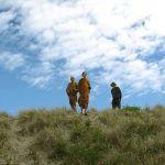 After the Kathina season celebration we take Ajahns Sucitto and Khemavaro on a 2-day tour. On the dunes at Foxton.