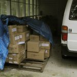 The recent shipment of books - including the new chanting book. How did Santa Claus get all this on the sled? A wonderful gift. Anumodana to all concerned.