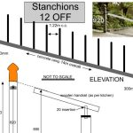 A sketch of the new handrail for the ramp between the kitchen and the dhamma hall.