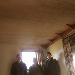 The new false ceiling in the common room of the Bhikkhu Vihara.