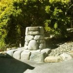 The plinth at the entrance to the dana sala - ready for the shiny Buddha installation - May 3rd.