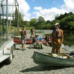The crew - at Taumaranui - about to head of down the Whanganui River.