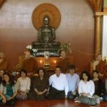 The Thai ambassador (center) with his wife and son joined by other friends.