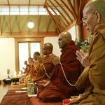 The ceremonies are brought to a conclusion with the Sangha chanting auspicious paritta verses.