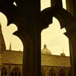 The superb cloister at New College Oxford where the venerables attended evensong in the adjacent chapel.