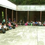 About 70 students from Koranui school came to visit the monastery. Lots of questions and interest in the place and our life.