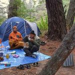 Cape Trip: Our first breakfast together with Ajahn Chandako on the outskirts of Rotorua.