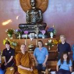 A small contingent of the Taita Girl Guides visiting the monastery.
