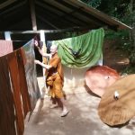 After morning tea we went to the kuti dana-sala to have our meal - and to dry out our wet gear.