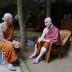 The Laggala monks meet together every 6 months. It was nice to meet Bhante Guttasila on his 'home' ground.