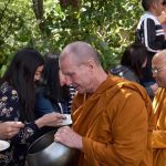 Monks on rice pindapat.