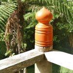 One of the knobs around the monastery sala. Rebuilt and repainted.