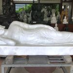 The finished reclining rupa in the factory showroom.