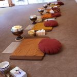 Alms bowls. There was a week when we had to form a double line to fit 8 monks..