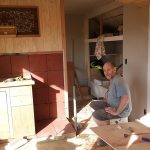 Bruce taking a well earned rest in the main sitting room of Ajahn Kusalos kuti renovation.