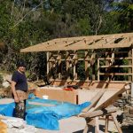 The roof framing is almost done and boxing for the rupa plinth well underway. There is lots of work still to be done but the vision is forming.